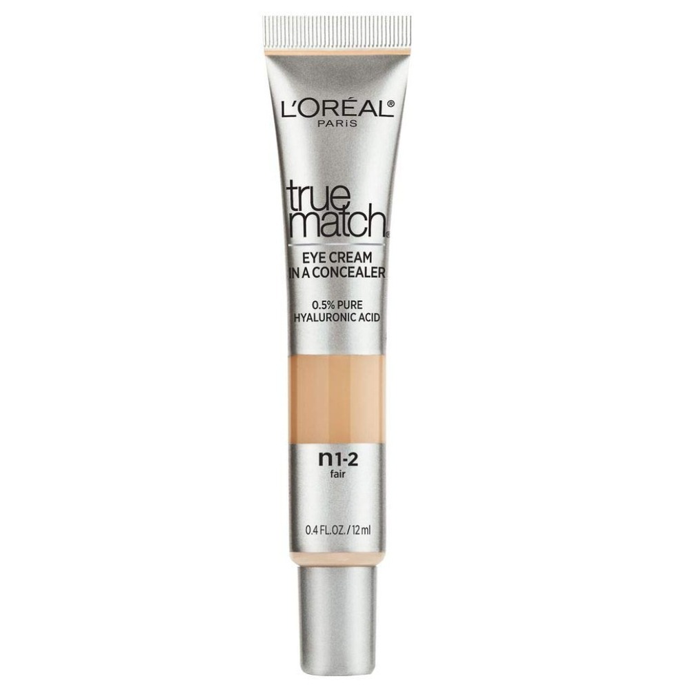 L'Oreal True Match Eye Cream In a Concealer N1-2 Fair Pale Hyaluronic Acid 0.4oz